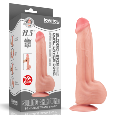 11.5'' King Sized Sliding Skin Dual Layer Dong Flesh 11.5'' King Sized Sliding Skin Dual Layer Dong Flesh
